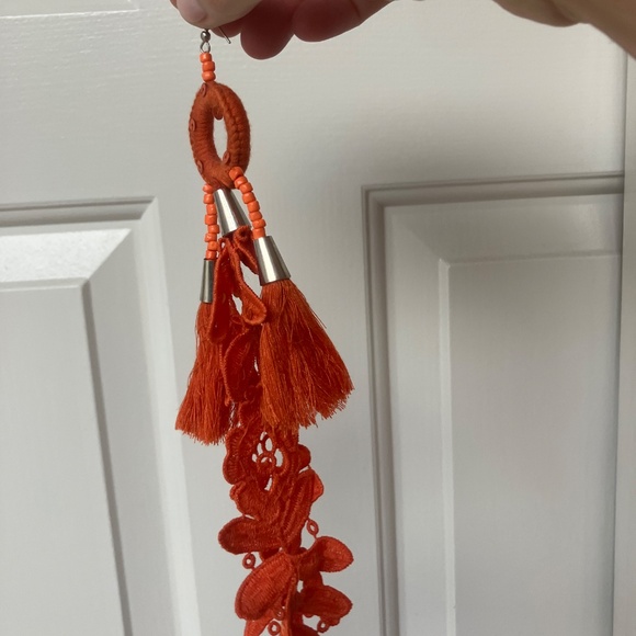 Italian Orange Earrings - Picture 2 of 3